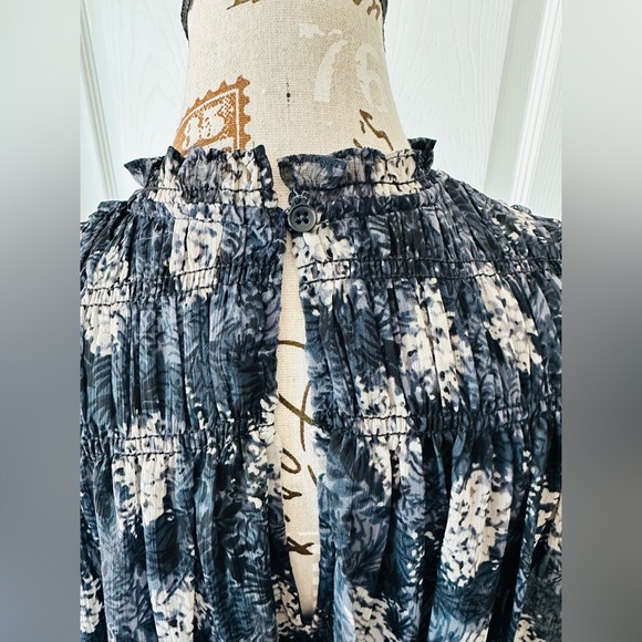 Sleeveless Mock Neck Smocked Midi Dress by Joie - Picture 7 of 12